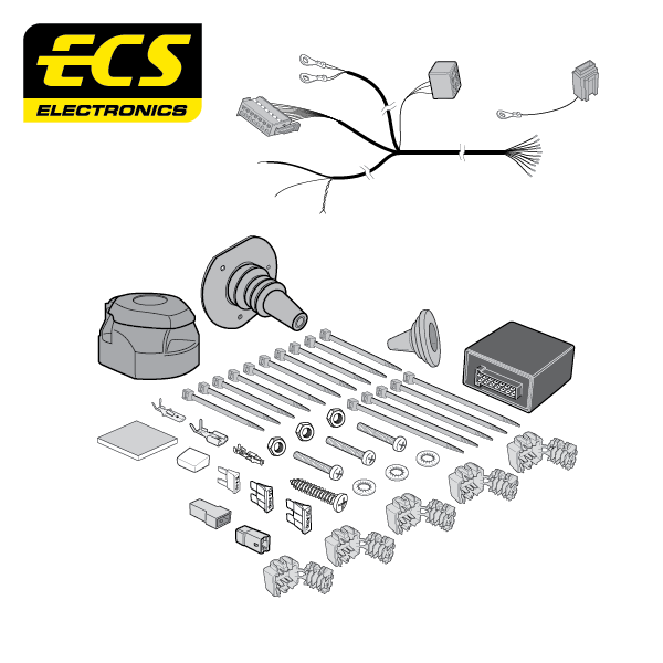 ECS 13-pin Towbar Wiring Kit – Citroën / DS / Fiat / Lancia +2 (multi-fit) 2004+ [PE07413MU]