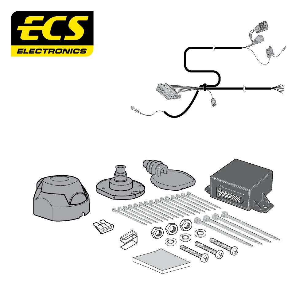 ECS 7-pin Towbar Wiring Kit – Citroën / Fiat / Peugeot / Toyota +1 (multi-fit) 2016+ [PE09107MU]