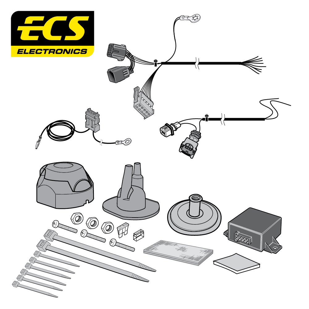 ECS 7-pin Towbar Wiring Kit – Renault Kangoo 2008–2013 [RN075BLU]