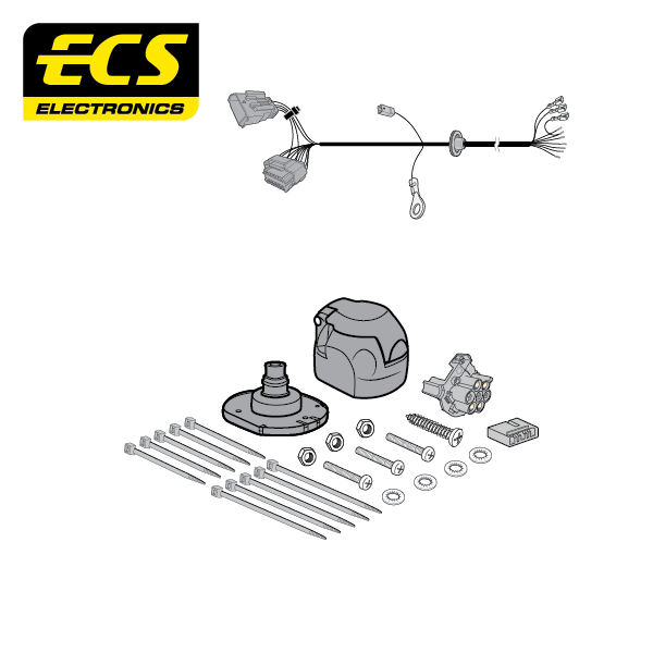 ECS 7-pin Towbar Wiring Kit – Nissan / Renault / Vauxhall / Opel (multi-fit) 2006–2014 [RN14107MU]