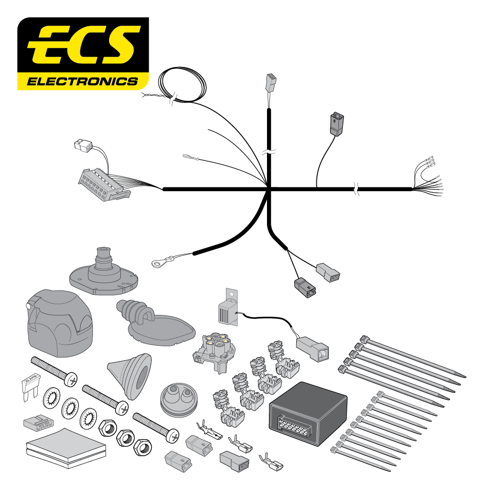 ECS 7-pin Towbar Wiring Kit – Renault Kadjar / Koleos / Megane +1 more 2015+ [RN14307U]