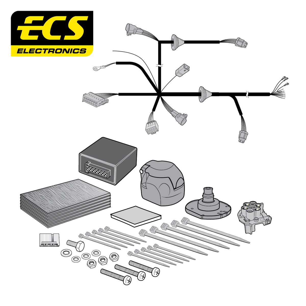ECS 7-pin Towbar Wiring Kit – Subaru Forester 2013–2019 [SB04507U]