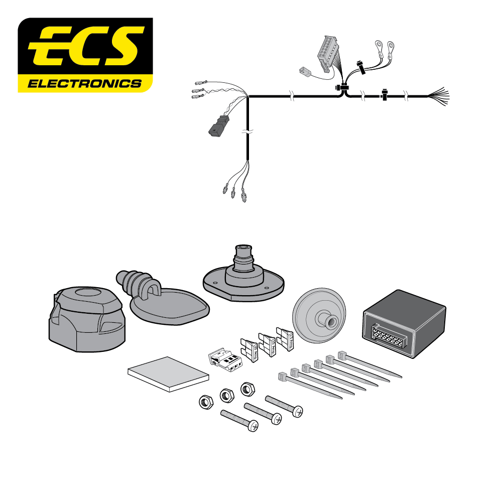 ECS 13-pin Towbar Wiring Kit – SEAT / VW (multi-fit) 2010+ [SE037D1U]