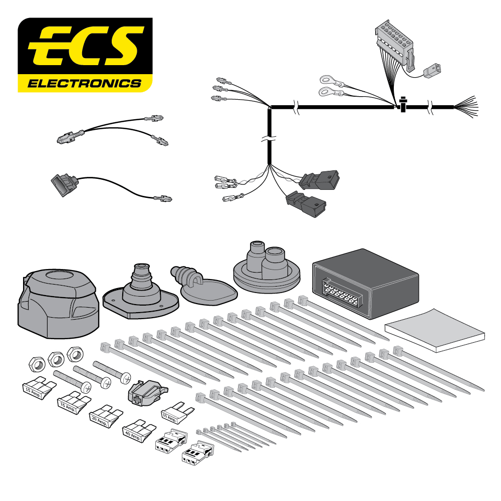 ECS 13-pin Towbar Wiring Kit – SEAT / Skoda (multi-fit) 2012–2015 [SK018D1U]
