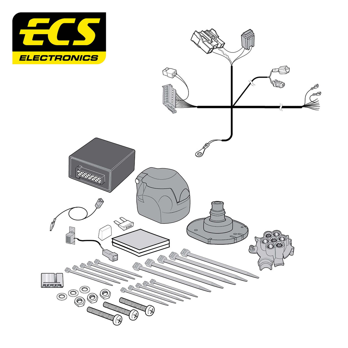 ECS 7-pin Towbar Wiring Kit – Smart #1 / #3 2023+ [SM00207U]
