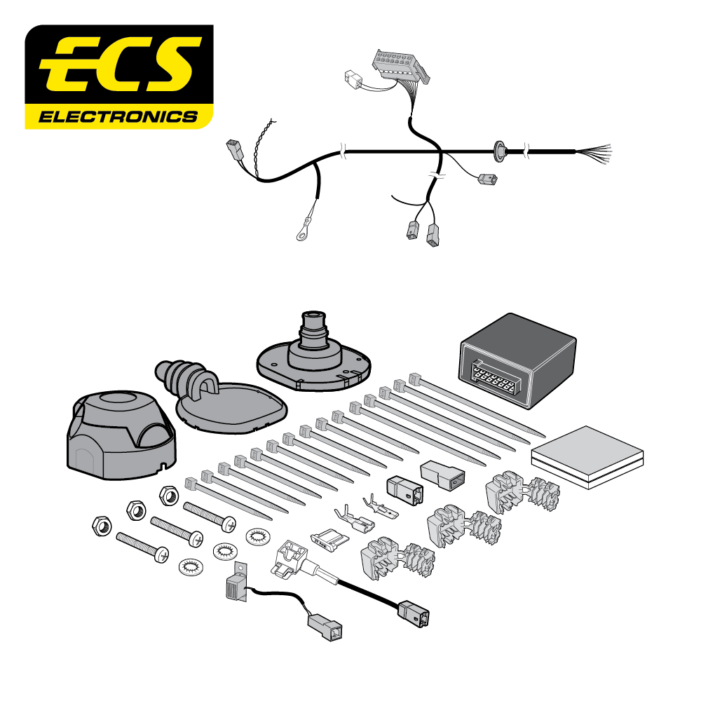 ECS 7-pin Towbar Wiring Kit – SsangYong Musso 2018–2022 [SY02107U]