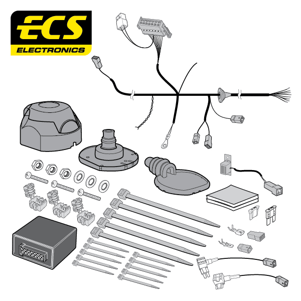 ECS 7-pin Towbar Wiring Kit – KG Mobility / SsangYong (multi-fit) 2019+ [SY02207U]