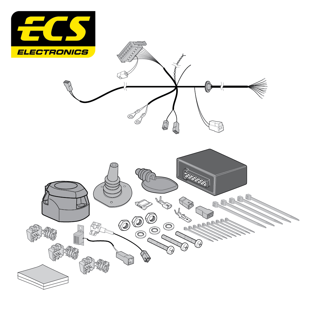 ECS 13-pin Towbar Wiring Kit – KG Mobility / SsangYong (multi-fit) 2021+ [SY02313U]