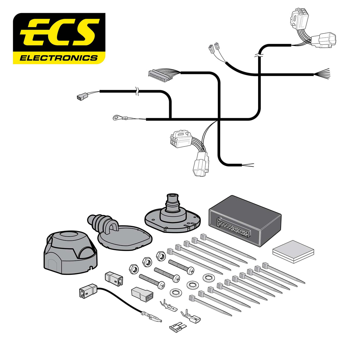 ECS 7-pin Towbar Wiring Kit – Suzuki Swift VI / Swift VII 2017+ [SZ06007U]