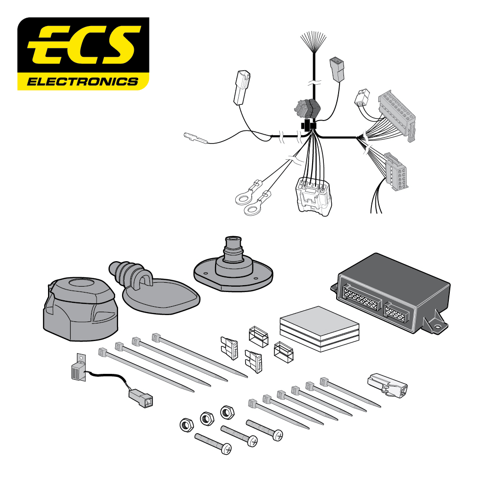ECS 13-pin Towbar Wiring Kit – Toyota Land Cruiser 2009–2024 [TO186DHU]