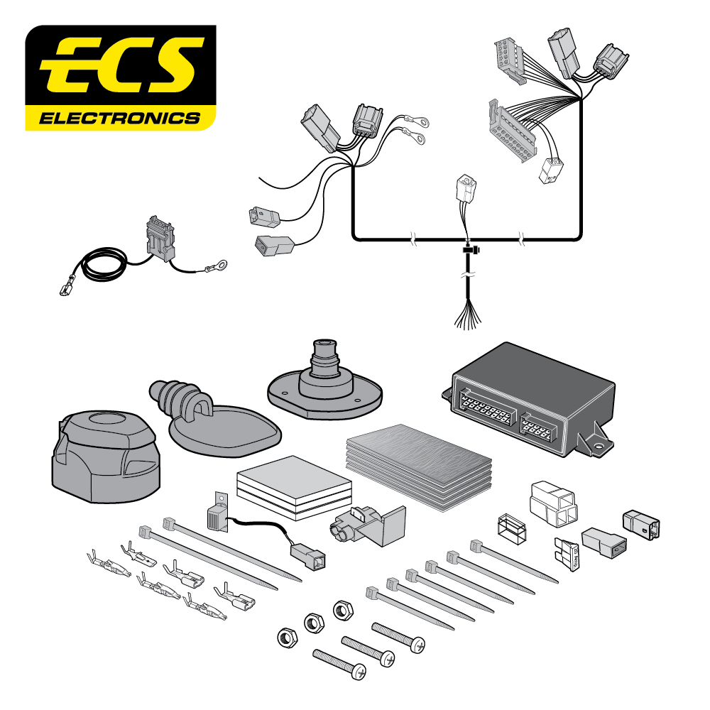 ECS 13-pin Towbar Wiring Kit – Toyota Auris 2012–2019 [TO221DHU]