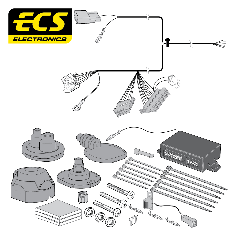 ECS 7-pin Towbar Wiring Kit – Toyota RAV4 2013–2018 [TO223BHU]