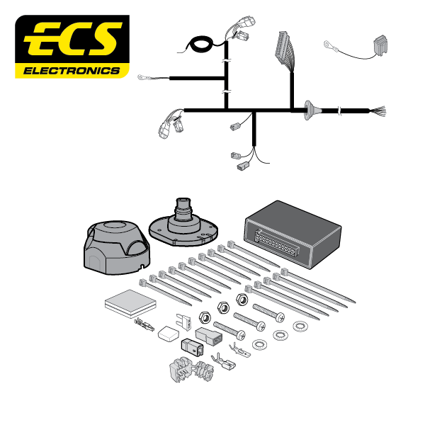 ECS 7-pin Towbar Wiring Kit – Toyota Avensis 2009+ [TO27607U]