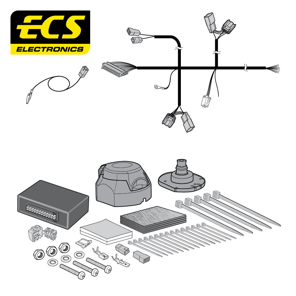 ECS 7-pin Towbar Wiring Kit – Lexus UX 2019+ [TO29907U]