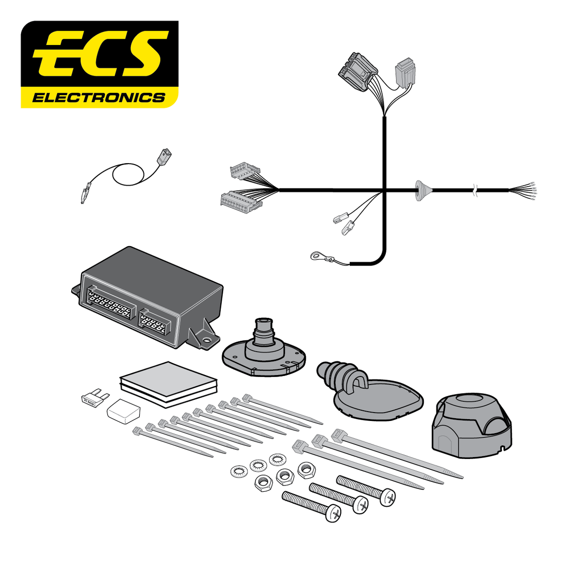 ECS 7-pin Towbar Wiring Kit – Lexus / Subaru / Toyota (multi-fit) 2022+ [TO31607MU]