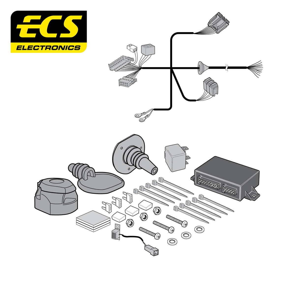ECS 13-pin Towbar Wiring Kit – Toyota Land Cruiser 2024+ [TO39713U]