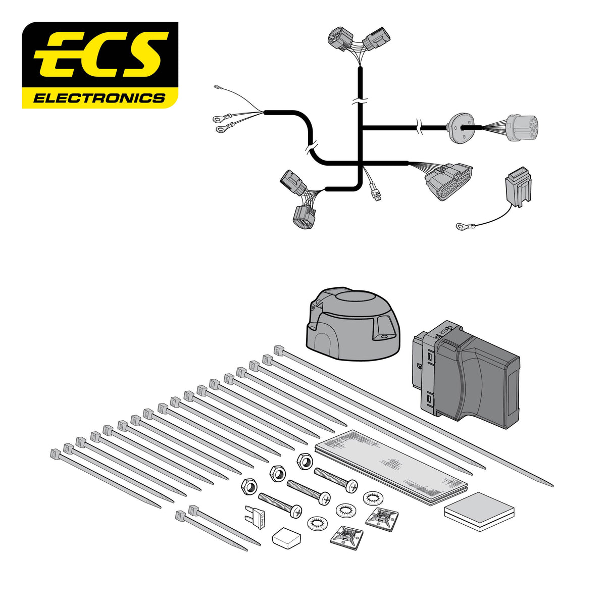 ECS 13-pin Towbar Wiring Kit – Toyota Hilux 2005+ [TO39913U]