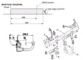 STEINHOF Tow Bar fits LAND ROVER Freelander I 1998-2007 – Detachable swan neck [L-101]