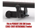 STEINHOF Tow Bar fits PEUGEOT 206 SW Estate 2002-2007 – Detachable swan neck [P-018]
