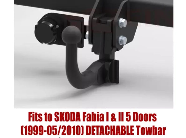 STEINHOF Tow Bar fits SKODA Fabia II 2010-2014 – Detachable swan neck [S-275/1]