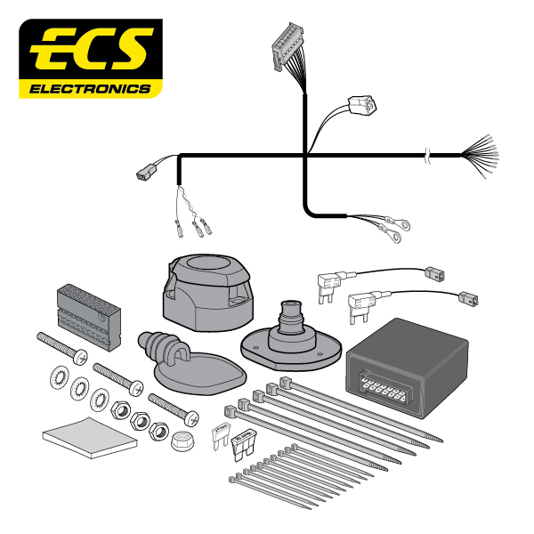 ECS 13-pin Towbar Wiring Kit – Alfa Romeo / Citroën / DS / Fiat +5 (multi-fit) 2017+ [VA01013MU]