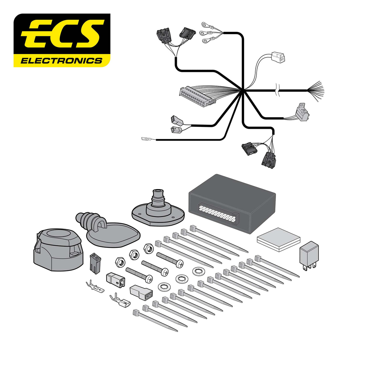 ECS 13-pin Towbar Wiring Kit – Vauxhall / Opel Frontera Electric / Frontera Hybrid 2024+ [VA01113U]