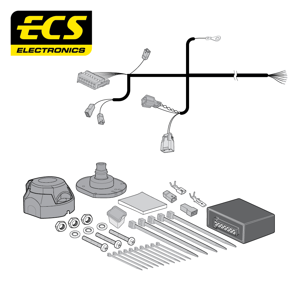 ECS 7-pin Towbar Wiring Kit – Volvo V40 2012+ [VL024BXU]