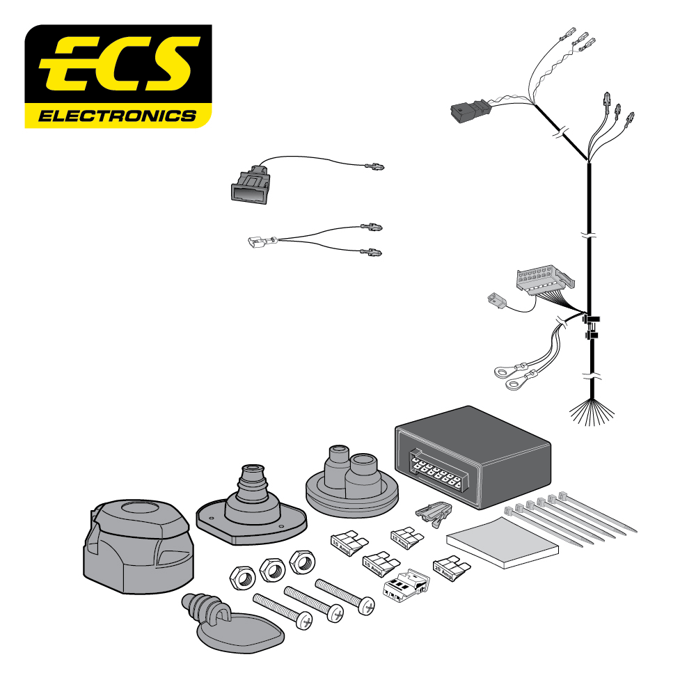 ECS 13-pin Towbar Wiring Kit – Audi / VW (multi-fit) 2003+ [VW104D1U]