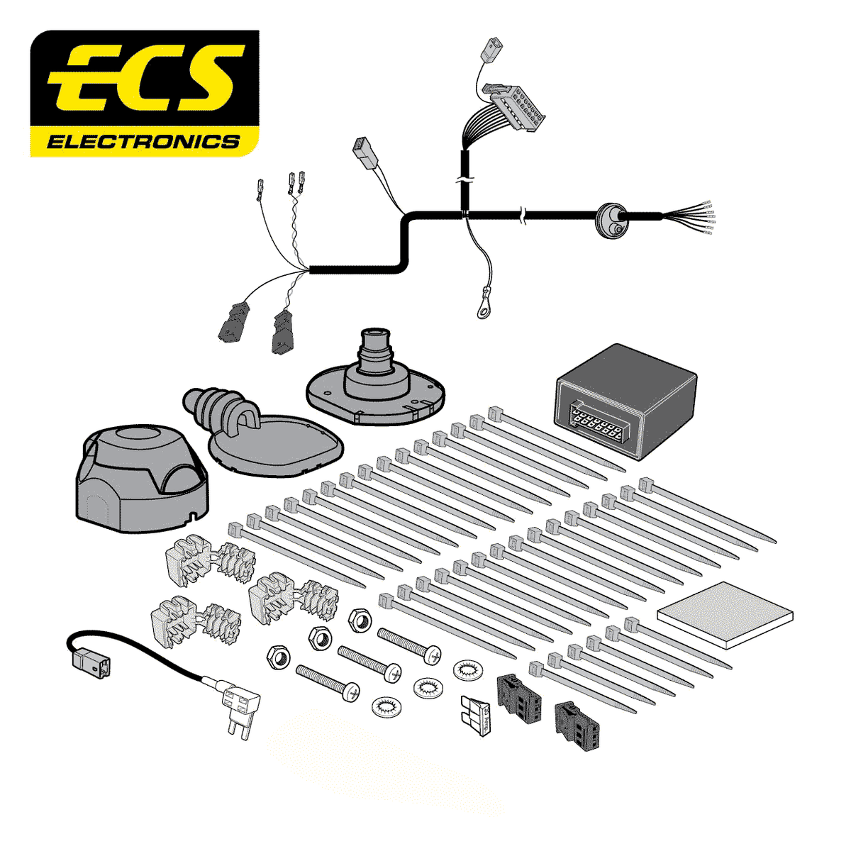 ECS 7-pin Towbar Wiring Kit – Volkswagen Caddy V 2020–2023 [VW27207U]
