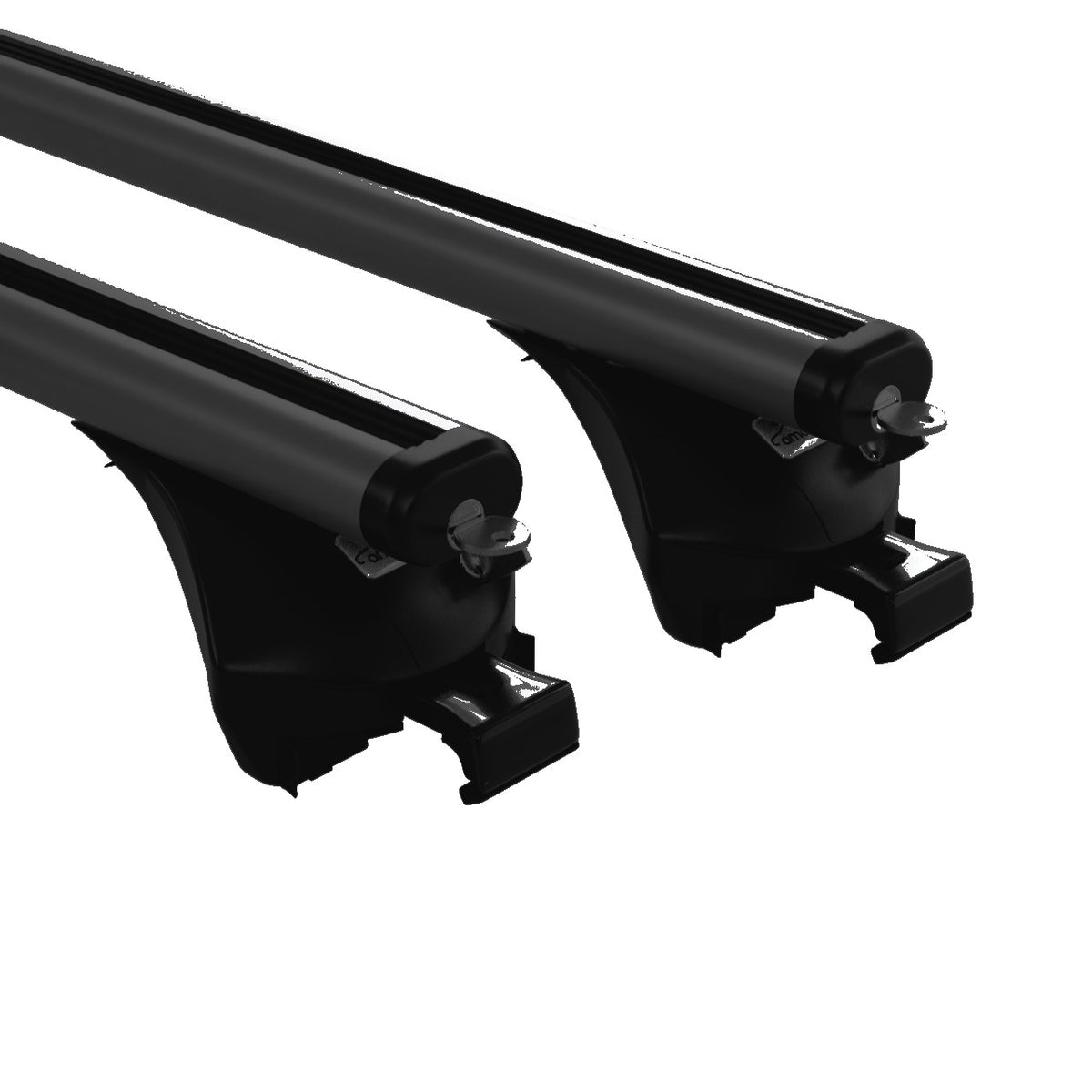 AMOS BOSS Roof Rack fits DS DS 7 Crossback; Hatchback 5-door 2018-present (flush roof rails) – Aero black bars 120 cm