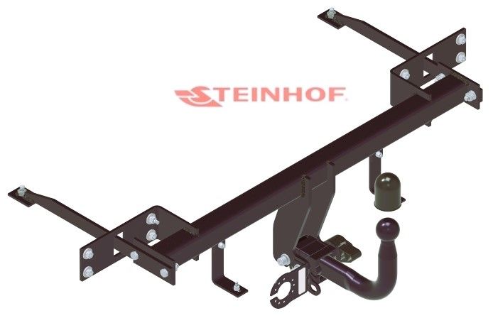STEINHOF Tow Bar fits FIAT Panda III 2012-present – Semi-automatic detachable swan neck [F-086]