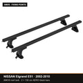 AMOS Roof Rack fits NISSAN Elgrand E51 MPV 5-door 2002-2010 (fixing points) – 130 cm AERO black bars