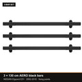 AMOS Roof Rack fits NISSAN Elgrand E51 MPV 5-door 2002-2010 (fixing points) – 3 x 130 cm AERO black bars