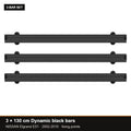 AMOS Roof Rack fits NISSAN Elgrand E51 MPV 5-door 2002-2010 (fixing points) – 3 x 130 cm Dynamic black bars