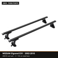 AMOS Roof Rack fits NISSAN Elgrand E51 MPV 5-door 2002-2010 (fixing points) – 130 cm steel bars
