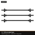 AMOS Roof Rack fits NISSAN Elgrand E51 MPV 5-door 2002-2010 (fixing points) – 3 x 130 cm steel bars