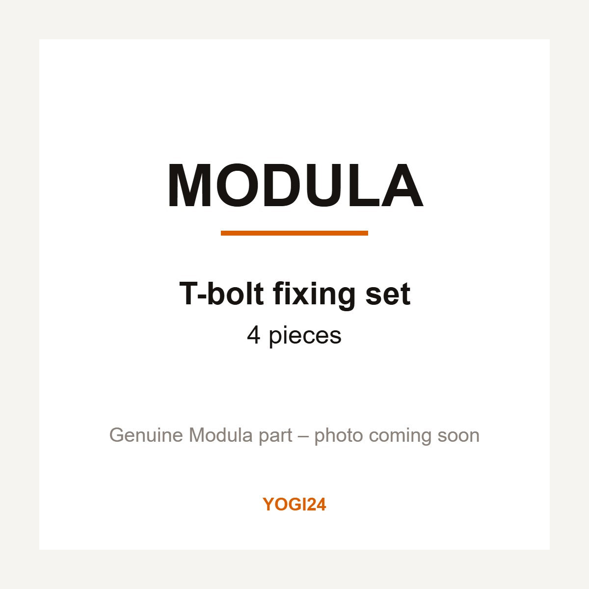 Modula T-Bolt Fixing Set for T-Slot Bars (4 pcs)