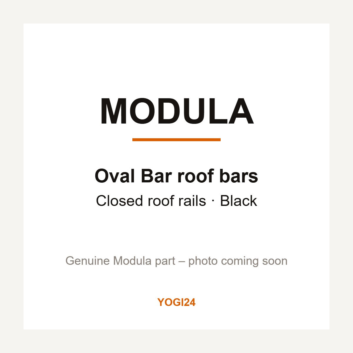 Modula Oval Bar Roof Bars – Closed Roof Rails – Black