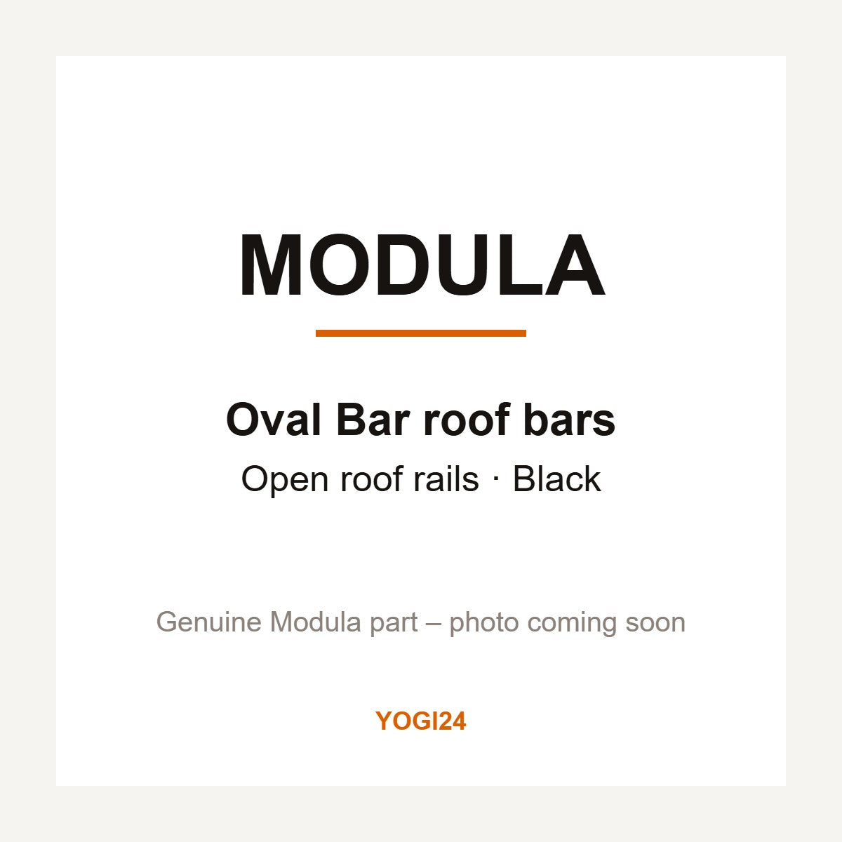 Modula Oval Bar Roof Bars – Open Roof Rails – Black