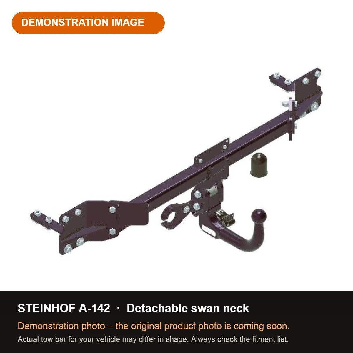 STEINHOF Tow Bar fits AUDI Q6 e-tron 2024-present – Detachable swan neck [A-142]