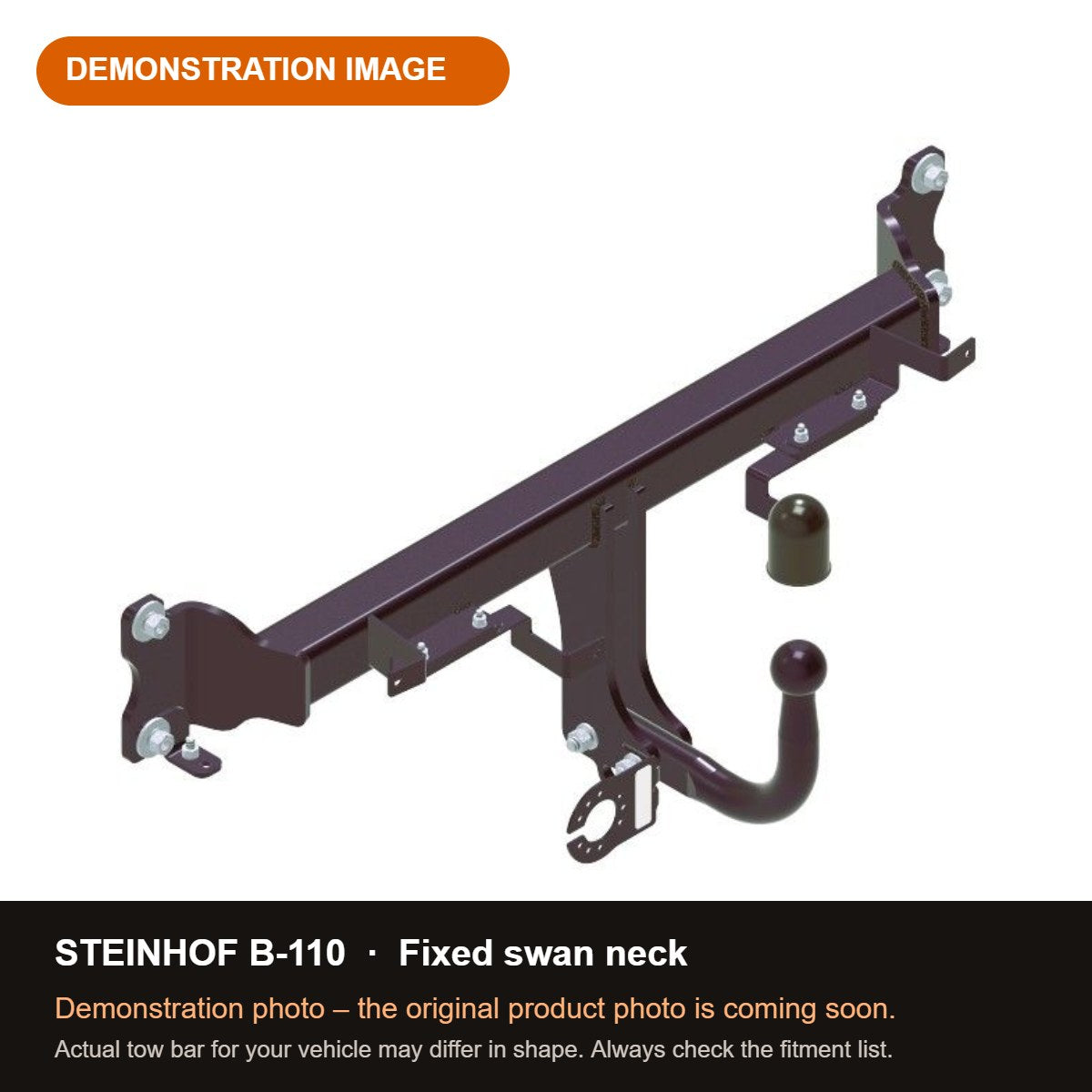 STEINHOF Tow Bar fits BMW iX1 2022-present – Fixed swan neck [B-110]
