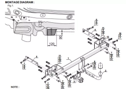 Swan Neck Tow Bar For MERCEDES GLA (X156)  (incl. AMG package) (2014-20) M-138