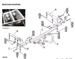 Swan Neck Tow Bar For TOYOTA RAV-4 U.S. version (2006-2012) T-192