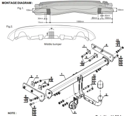 Swan Neck Tow Bar For Volvo XC 70 Estate (2007-2016) V-294