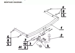 Swan Neck Tow Bar For VW Golf V & VI & Jetta V  Estate (1K5) (AJ5) (2003-2013) V-072