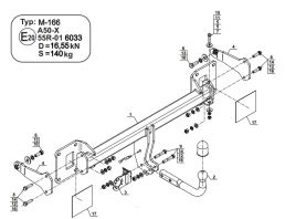 Swan Neck Tow Bar For MERCEDES GLE (W167) (excl. Hybrid) (2018-) M-166