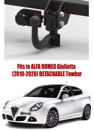 Detachable Swan Neck Tow Bar For Alfa Romeo Giulietta (excl. AdBlue) (excl. Quadrifoglio) (excl. Veloce) (excl. Sprint) (2010-2020) A-042