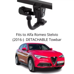 Detachable Swan Neck Tow Bar For Alfa Romeo Stelvio 2WD / 4WD (2016-2025) A-044