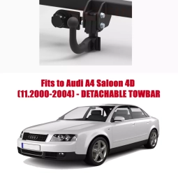 Detachable Swan Neck Tow Bar For Audi A4 Saloon (incl. Quattro) (2000-2004) A-084