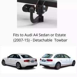 Detachable Swan Neck Tow Bar For Audi A4 Sedan or Estate 4D (incl. Quattro) (incl. S-Line) (2008-15) A-075